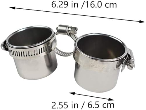 Miniatura 6 de Mipcase Accesorios para pájaros, accesorios para jaula, comedero de agua para pájaros, cuenco colgante de jaula de pájaros, taza de comedero de loro