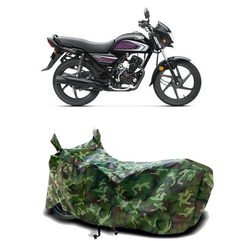 Image of DUFFEL-100% Heat Protection Two Wheeler Bike /Scooty Body Cover for Honda Dream Neo Water Resistance /UV-Rays /Birds Dropping /Scratchproof /Dust Proof /Waterproof[Green Jungle Print]