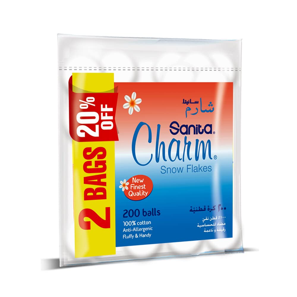 Sanita Club Charm Cotton Balls 200-Pieces