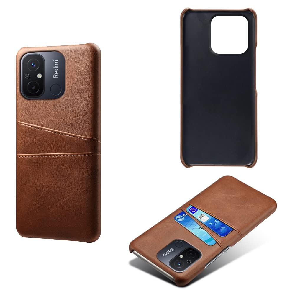 Giyer Custodia Per Xiaomi Redmi 12C Con Pellicola Inclusa, Cover In Pelle PU A Portafoglio, 3 Scomparti E Supporto Regolabile