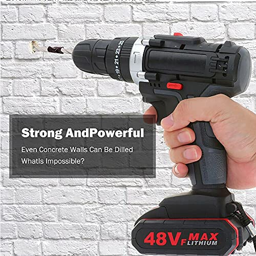 SHZICMY 21V Akkuschrauber Akku-Bohrschrauber Bohrhammer Bohrmaschine Schlagbohrmaschine Schlagbohrschrauber 25N·m 1350 U… – Bild 4