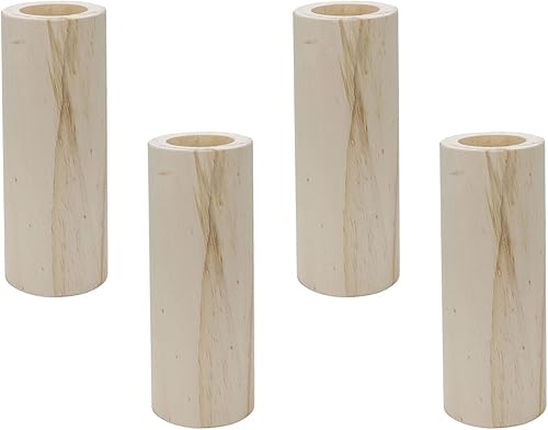 Tsnamay 4 elevadores de madera cilĂndrica para cama, elevadores de muebles de madera, color original sĂłlido para pintura de bricolaje, sofá, silla, Tsnamay 4 elevadores de madera cilĂndrica para cama, elevadores de muebles de madera, color original sĂłlido para pintura de bricolaje, sofá, silla,
