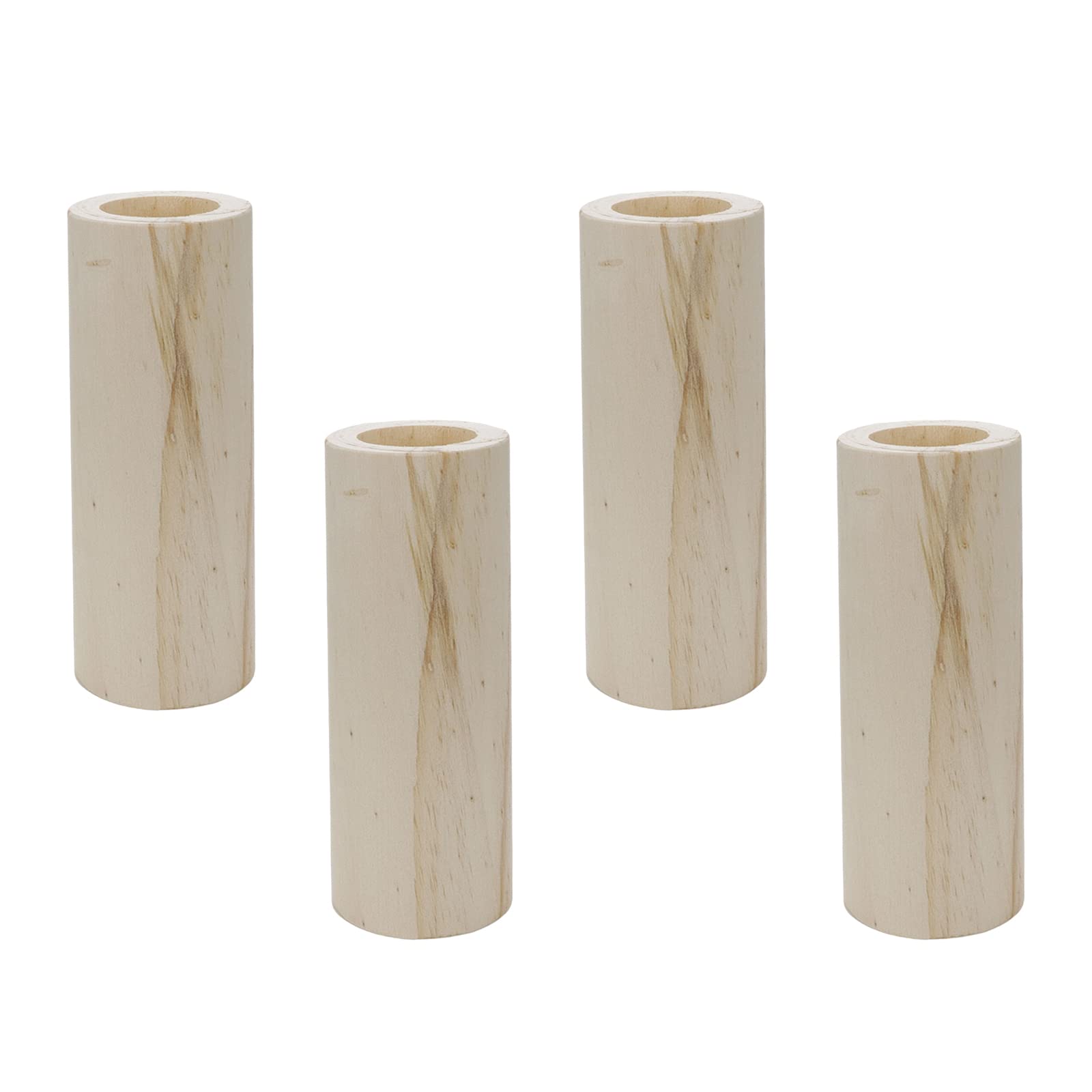 Amazon.com: Tsnamay 4Pcs Cylinder Wood Bed Risers Furniture Risers ...