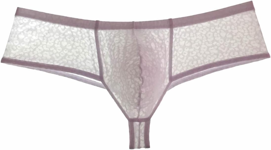 Men's Underwear Jacquard Lace Bulge Pouch Thong Underwear Guy Sports Brazilain Bikini Boxers