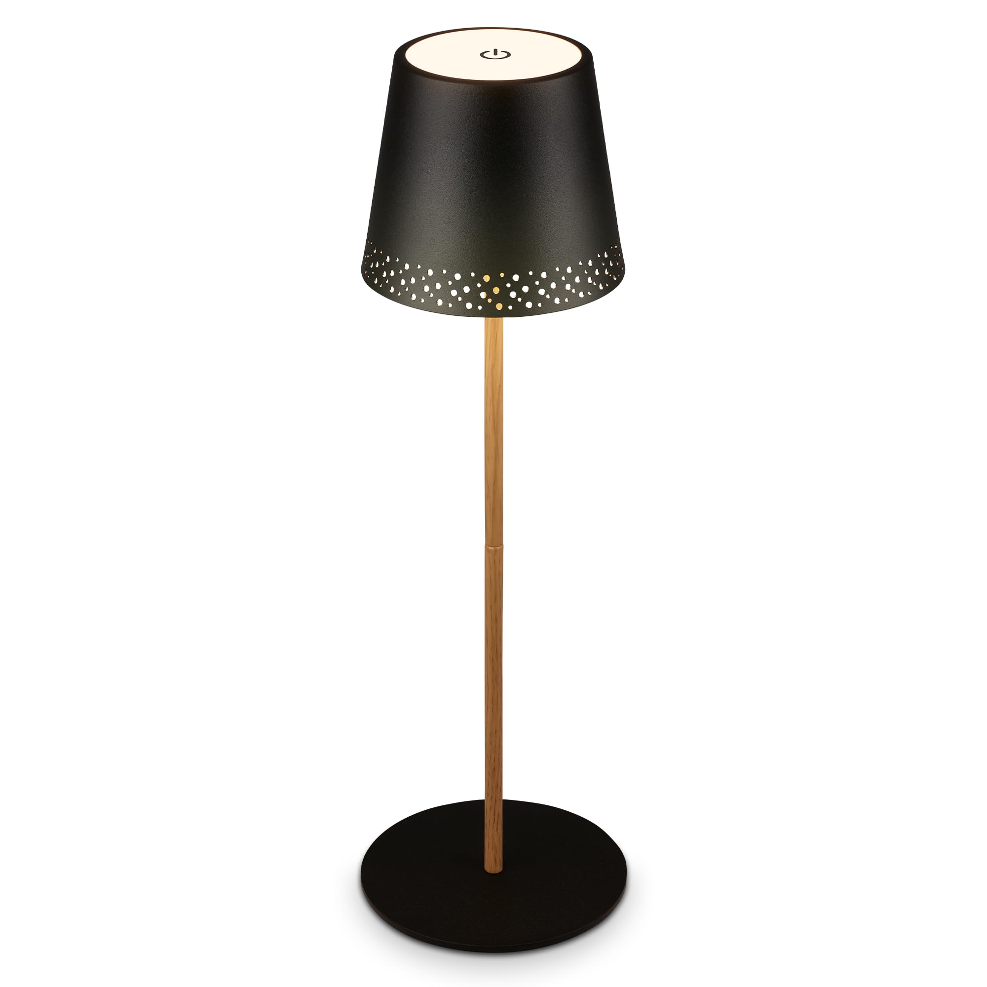 Briloner Led Table Lamp Kiki, Black/Gold, Ip44, 3,000K