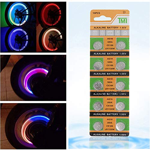 Yuerwover 4 Pack Led Bike Wheel Lights Car Tire Valve Stem Cap Bicycle Motorcycle Tyre Spoke Flash Reflector Accessories For Kid Men Women (Green) #TOP3