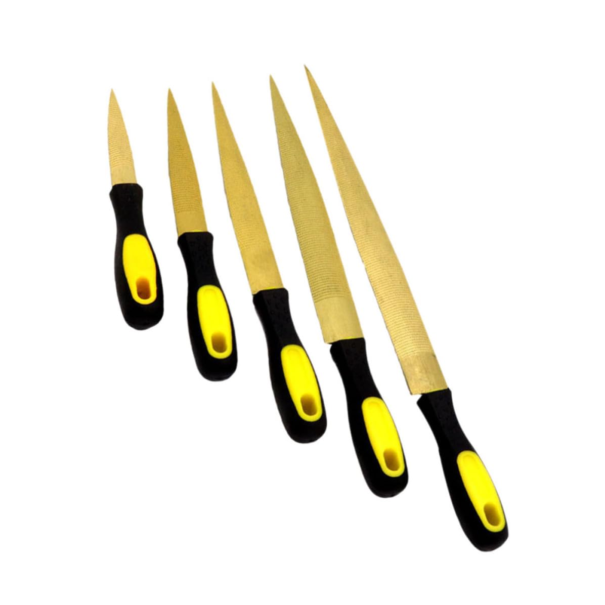 SEWACC Juego de 5 Limas de Acero al Carbono para Tallar Madera, Herramienta de Carpintería para Bricolaje Funciones de Limado y Desbarbado, Adecuado para Manualidades