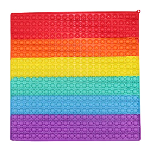 ABEIER Jumbo pop 400Bubbles,Giant pop 400Bubblesï¼ŒBig Rainbow 400 Bubbles Popular Stress Relieving Fidget Toy Game for Kids Adult 15.7 Inchï¼ŒAutism Special Needs Stress Reliever Anxiety Relief Toys