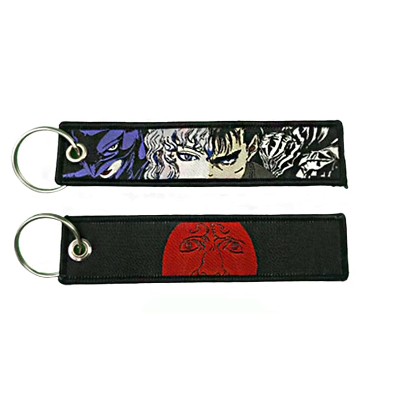 Chaveiro de anime com tag de jato, bordado dupla face e argola para motocicleta Gearcatweel KOT-3, Kit com 1