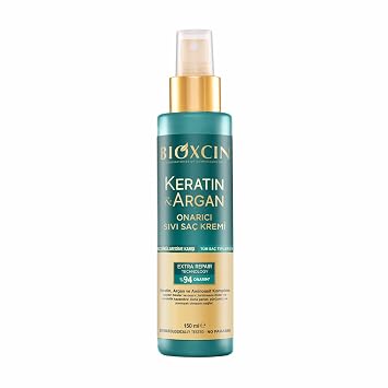 BIOXCIN Keratin & Argan Repair Liquid Hair Care Cream 150 ml for Worn and Damaged Hair