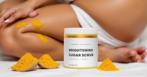 Miniatura 9 de All-Natural Turmeric Glow Scrub for rough & textured skin, Dark Marks, Acne Scars, Skin Brightening exfoliating Scrub for Dark Spots, Dark Inner