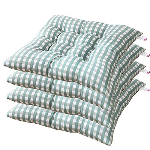 AGDLLYD Coussin de Chaise 40x40 cm,Lot de 4 Coussins a Memoire de Forme,Idéal pour Intérieur et Extérieur (Vert)