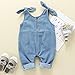 Newborn Infant Baby Girls Denim Bodysuit Halter Sleeve Romper Jeans Overalls (Denim, 6-9 Months)