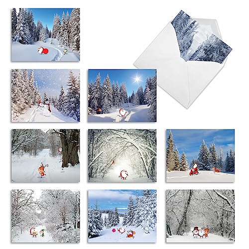 Carte de vœux originale pour éviter les textes ennuyeux : lot de 10 cartes Noël