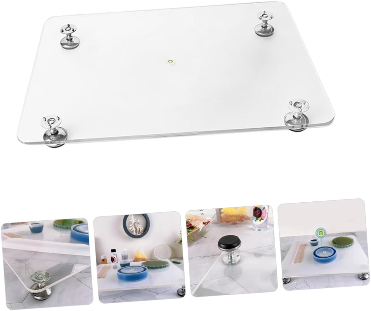 Mipcase Adjustable Resin Leveling Table Multi Functional Self Leveling Board for Epoxy Projects Ergonomic Height Stable Surface for Crafting Office Study