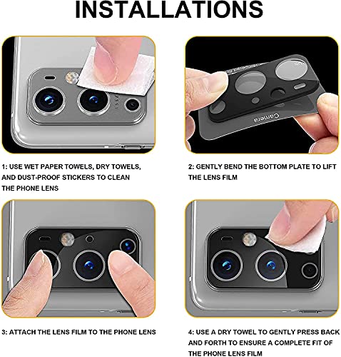 Image of For Vivo X70 Pro 9H Camera Lens Protector [Full Coverage 360 Degree Protection Tempered Glass Film Bubble-Free Anti-Scratch Easy Install Ultra-Thin] Compatible For Vivo X70 Pro -(Black)