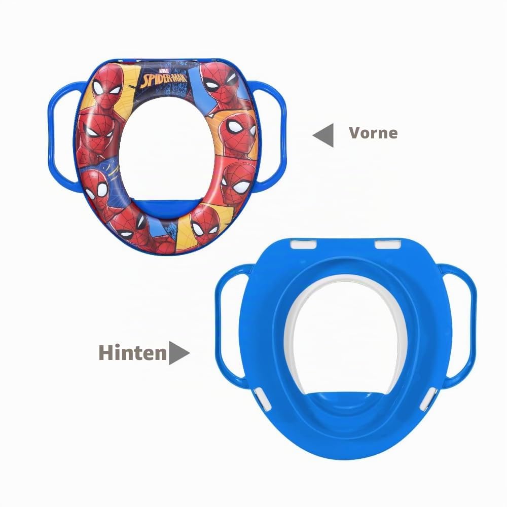 Kinder-Toilettensitzverkleinerer Spiderman Marvel universeller WC-Adapter mit Griffen