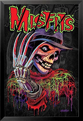ビンテージ　特大 MISFITS POSTER 　ミスフィッツポスター PUNK Amazon.com: Misfitz Punk Rock Vintage Concert Band Poster Framed