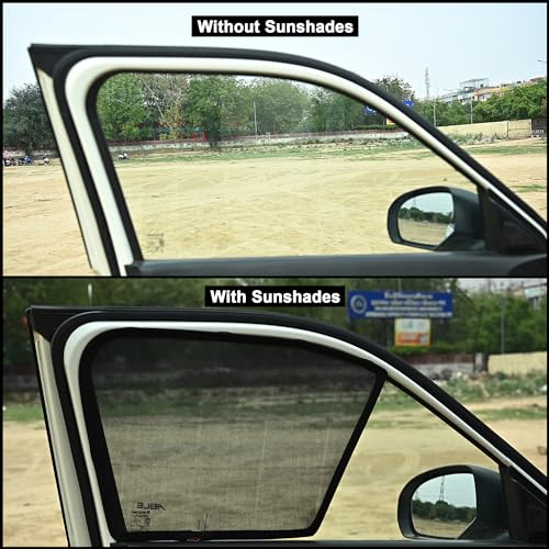 Image of Able Elegant Half Car Magnetic Sun Shade Curtains for Chevrolet SAIL Set of 4 Pcs