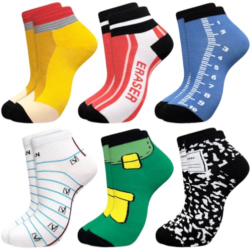 Image of 6 Pairs Ankle Socks for Women Men Novelty Gifts For Women Halloween Christmas Festival Birthday Gift