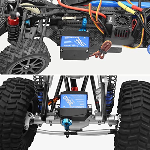 Woaeiuos 35Kg Rc Digital Servo, High Torque Waterproof Metal Gear Servo With 25T Servo Horn 1/10 1/8 Rc Car Rc Crawler Robot Boat #TOP5