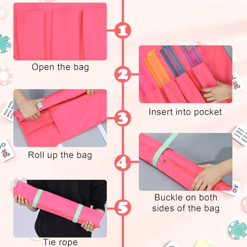 Bolsa protectora para fichas de Mahjong, estilo clásico miniatura 3