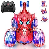 Spider remote control car rc cars toys,Cool rechargeable stunt rc car with 360 flips 4WD wheel with bright light,Fun outdoor toys gifts for kids birthday or Chritmas age 4 5 6 7 8 9 10 11 12 years old