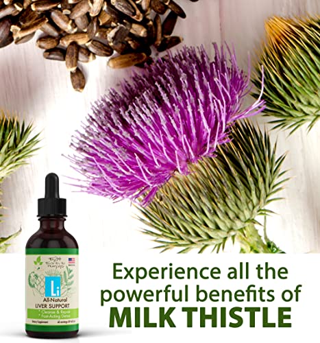 Milk Thistle Extract for Liver Cleanse Detox & Repair - Herbal Liver Support Supplement with Artichoke Extract, Dandelion Root, Chanca Piedra, and More - 2 Fl Oz by E2H - Image 3