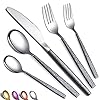 Silverware Set 20 Pieces Coating With Bl...