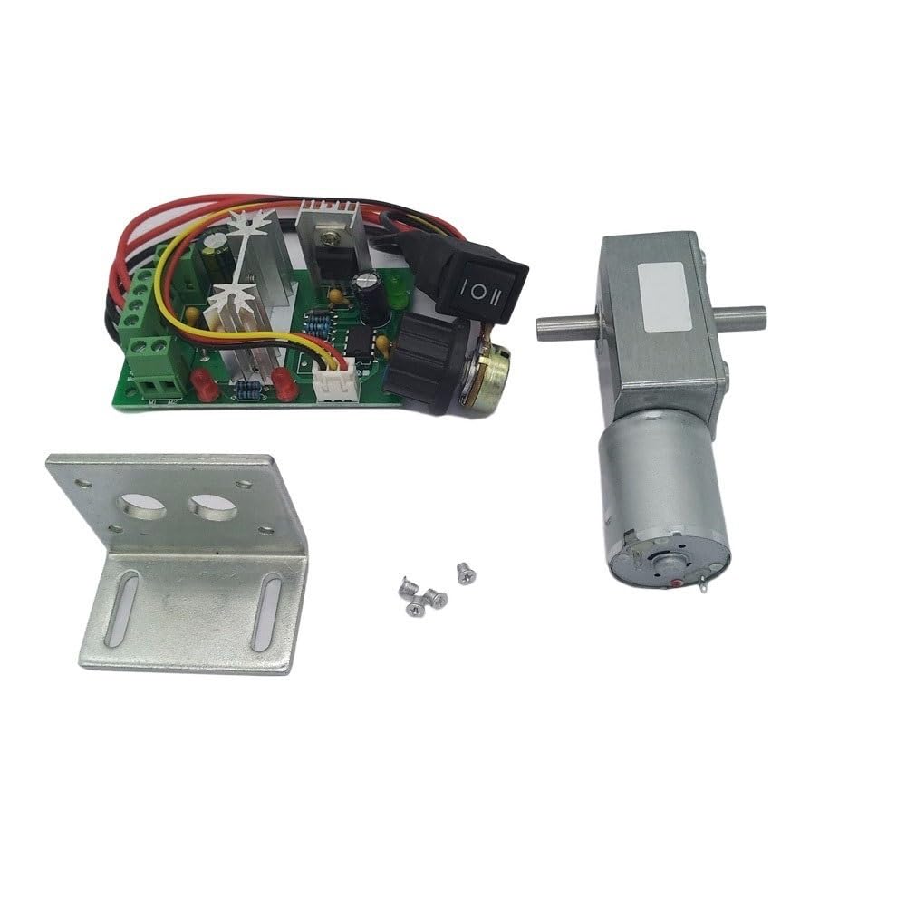 velocidad de la turbina Motor de eje doble con engranaje helicoidal de 12 V CC Motores reductores de eje de salida dual de 12 V JGY370 regulable por tornillo sin fin (Size : 12v 66rpm, Color : Packa