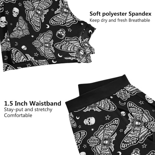 Men's Gothic Gothic Skull Moth Boxer Briefs Soft Comfort Sports Underwear S-XXL4