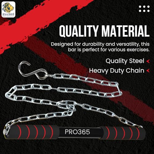Image of PRO365 Rotational Chin Up Bar | Monkey Bar | In Room Kids Hanging Rod | Height Growth | Heavy Duty Chain | Home Gym Equipment |