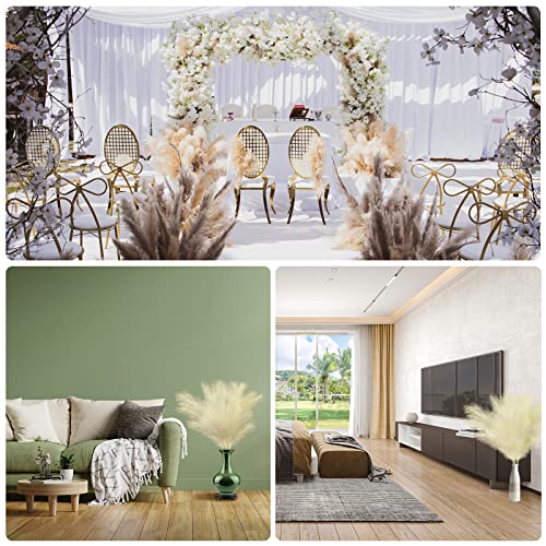 Keepus Pampas Grass 5Pcs 43''/3.6Ft Dried Faux Pampas Grass Decor Tall Floor Vase Large Artificial Pampas Grass Branches Stems Plants Boho Decor For Wedding, Party, Banquet, Bedroom Home Decorations #TOP6