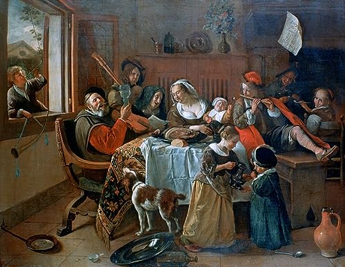 Affiche décorative Jan Havickszoon Steen impression haute définition 60x90cm