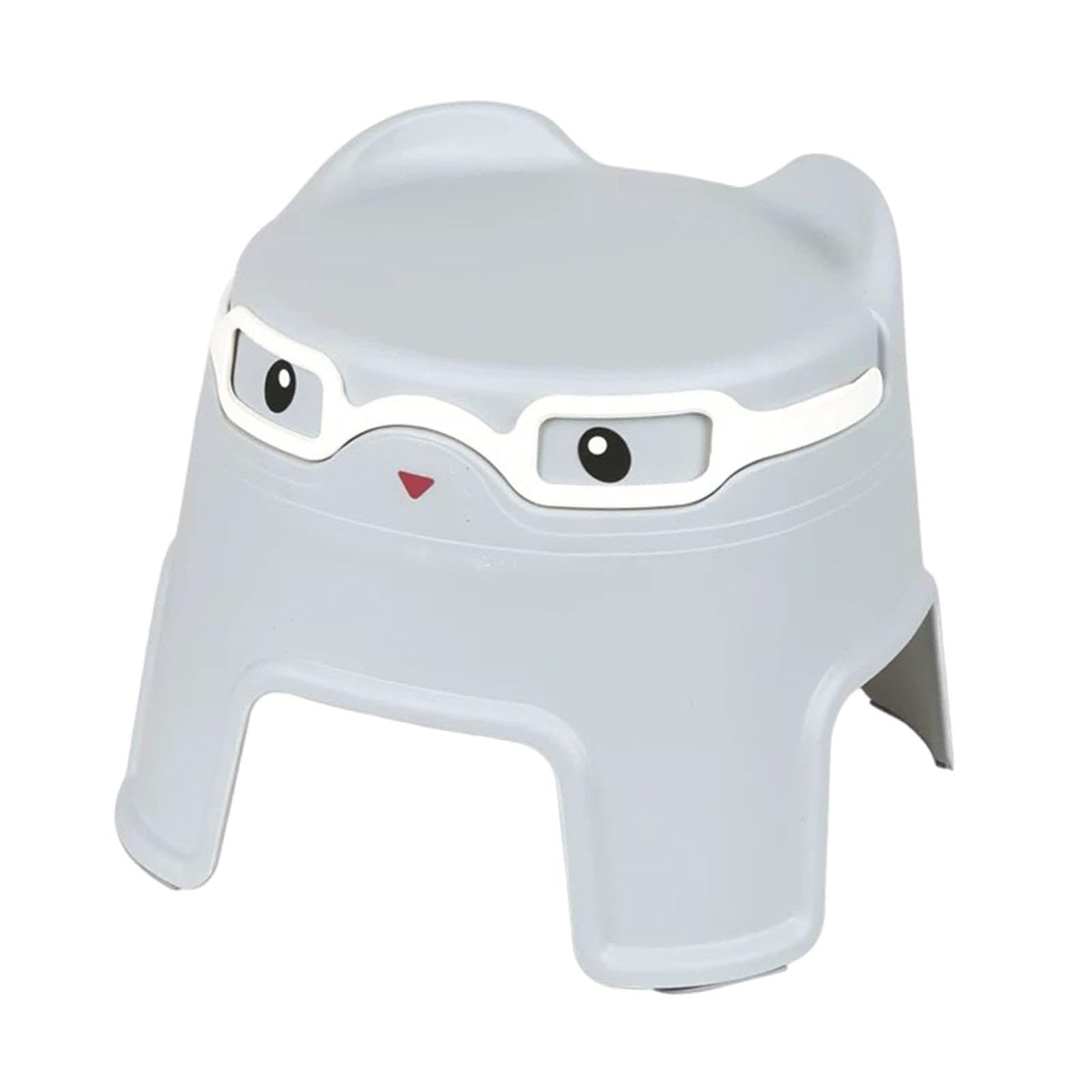 Tabouret Bas de Bain et Repose-Pieds Gris pour l'Apprentissage Adulte