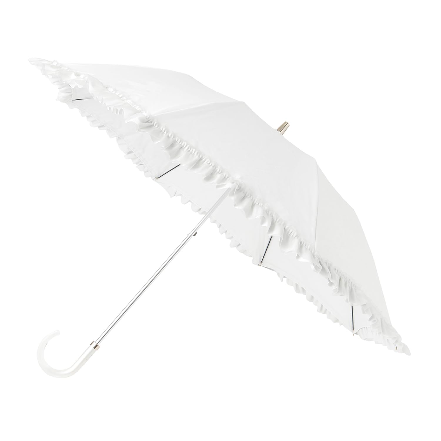 セール❤️美品LANVIN en Bleu 日傘チェック柄　ハートフリル 晴雨兼用折りたたみ日傘 フレアフリル(505929090)｜阪急百貨店