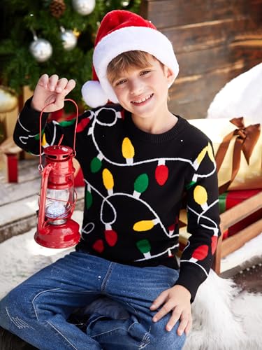 Image of BesserBay Unisex Kids Ugly Christmas Sweater Funny Tacky Knit Winter Pullover 4-14 Years