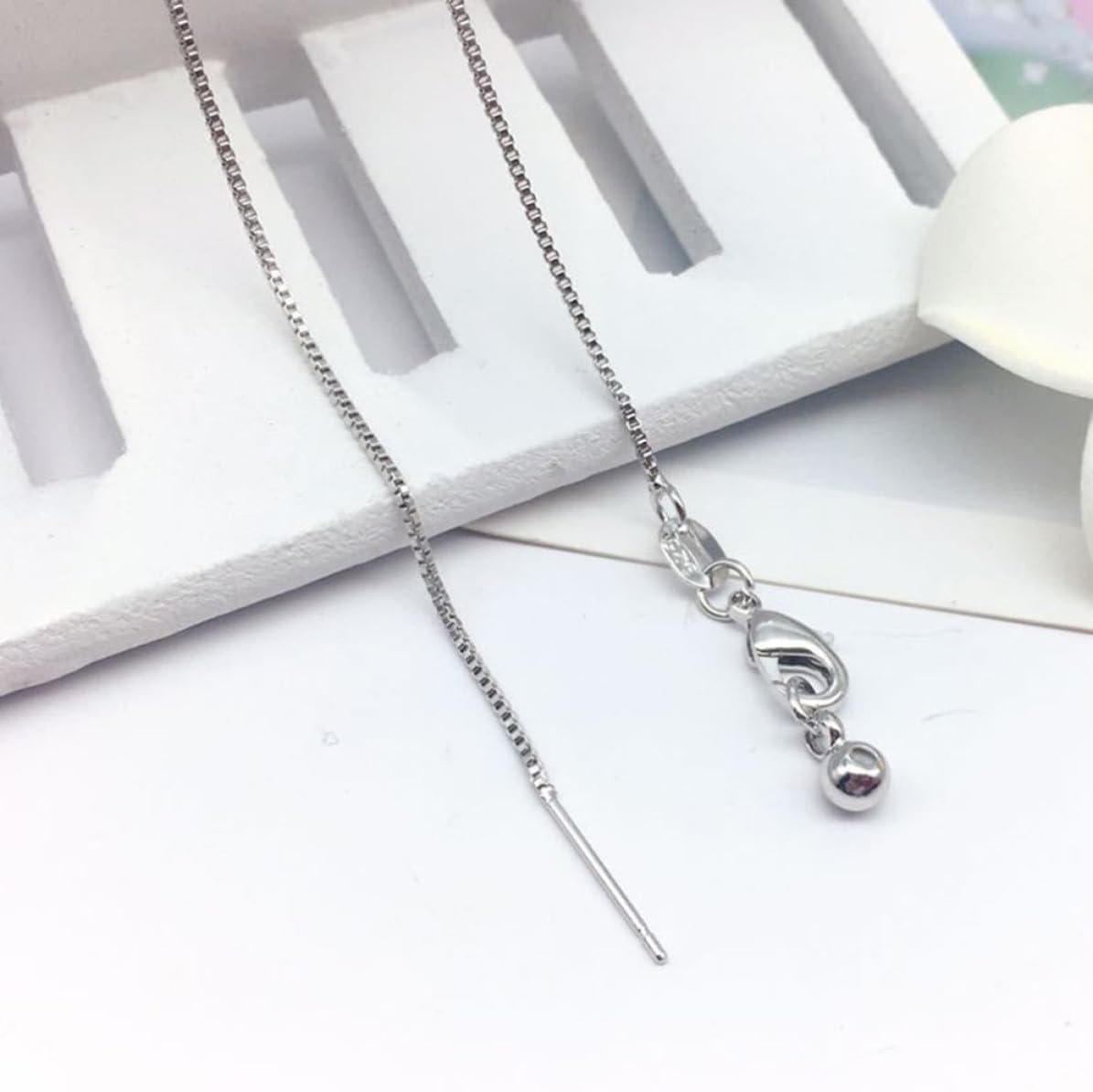 5pcs Adjustable Necklace Chain for Jewelry Making, Silver Metal image 4