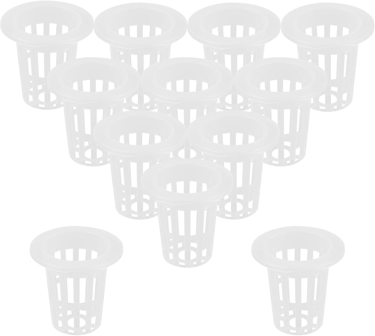 12pcs Hydroponic Planting Net Cups Plastic Grow Basket for Indoor Balcony Gardening Fish Tank Aquaponics Pot Supplies