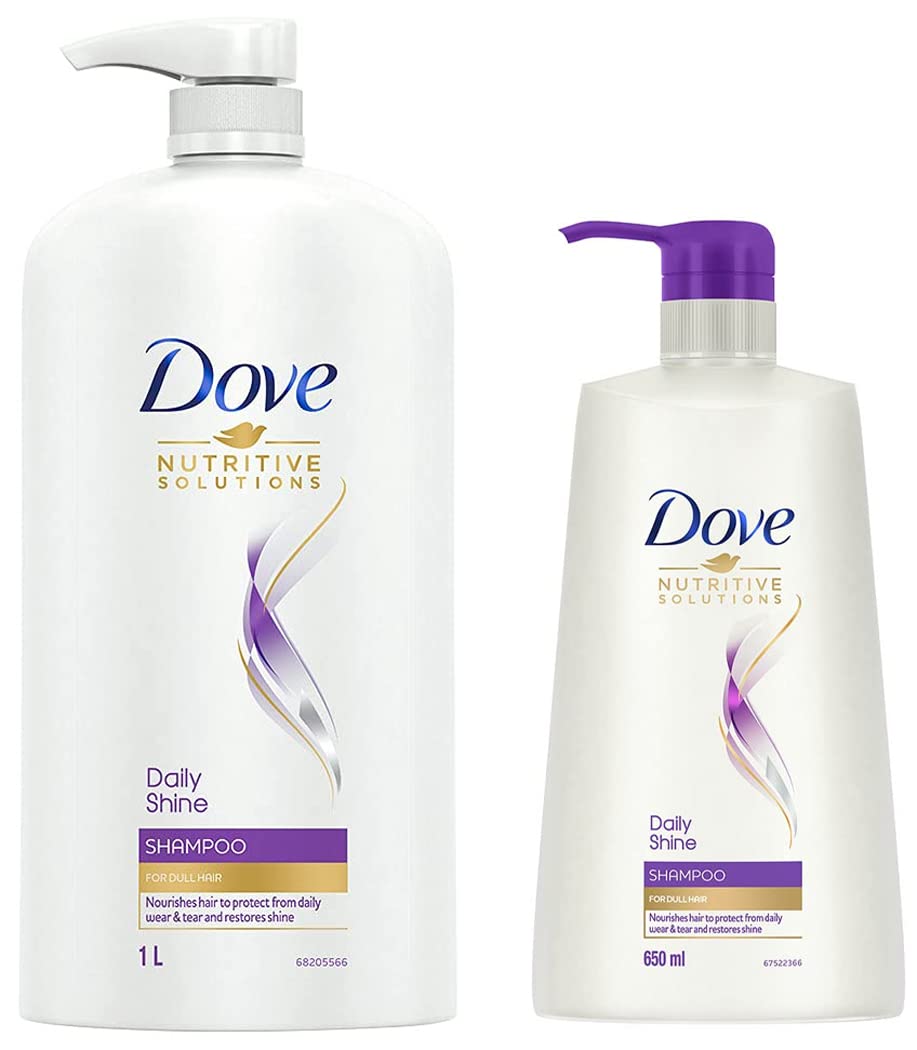 Daily Shine Shampoo, 1 L, For Damaged or Frizzy Hair, Makes Hair Soft, Shiny And Smooth - Mild Daily Shampoo for Men & Women