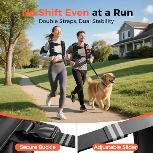 Image of 2026 FEIERDUN WV1 3-IN-1 Weighted Vest Kit with Phone Holder & Water Pocket, 8lb /12lb /20lb Chest-friendly Vest for Running, Walking, Workout, Fitness, Cardio, Training & Strength Building