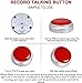 Recordable Button,Record Talking Button,Easy Button 30S Voice Recordable Button Sound Effect Button with Play Back （Red and Silver） 1