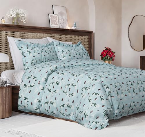 Image of CGK Unlimited Christmas Duvet Cover King Size - 104 x 90, Pickup Trucks