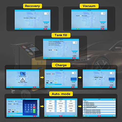 Autool Fully Automatic Refrigerant Recovery Machine, One Cylinder For R134 Or Hfo1234Yf, Ac Recovery Recharge Machine With Compressor/Filter/Electronic Scale #TOP2