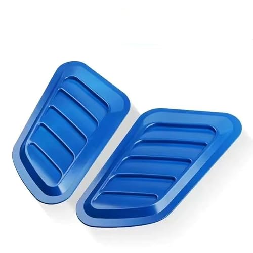 ZHOUFUDA Cubierta de Ventilación del Capó del Automóvil para Ford Fiesta (2017+) [MK8], Rejillas de Ventilación para Capó de Coche, Cubierta Protectora para Rejilla Entrada Aire,A/Blue
