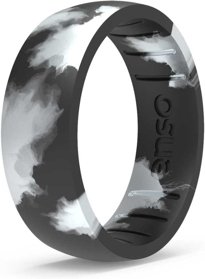Enso Rings Handcrafted Classic Silicone Ring – Comfortable and Flexible Design – 6.6mm Wide, 1.75mm Thick : Clothing, Shoes & Jewelry
