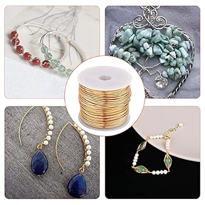 BENECREAT 16 Gague 32.8ft Tarnish Resistant Copper Wire, Gold Jewelry Craft Wire for Jewelry Beading, Wrapping, Sculpturing, Floral and Gardening