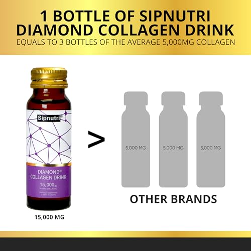 Image of 15,000mg Marine Collagen Peptides Liquid -Grape Flavor -10 Bottles | Hydrolyzed Collagen Drink, with Vitamin C, Pomegranate & Grape Extract, Supports Skin, Hair & Nail Health for Men and Women