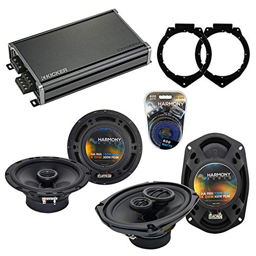 Harmony Audio Compatible with Chevy Malibu 2008-2012 Factory Speaker Replacement Bundle R65 R69 & CXA360.4 Amp
