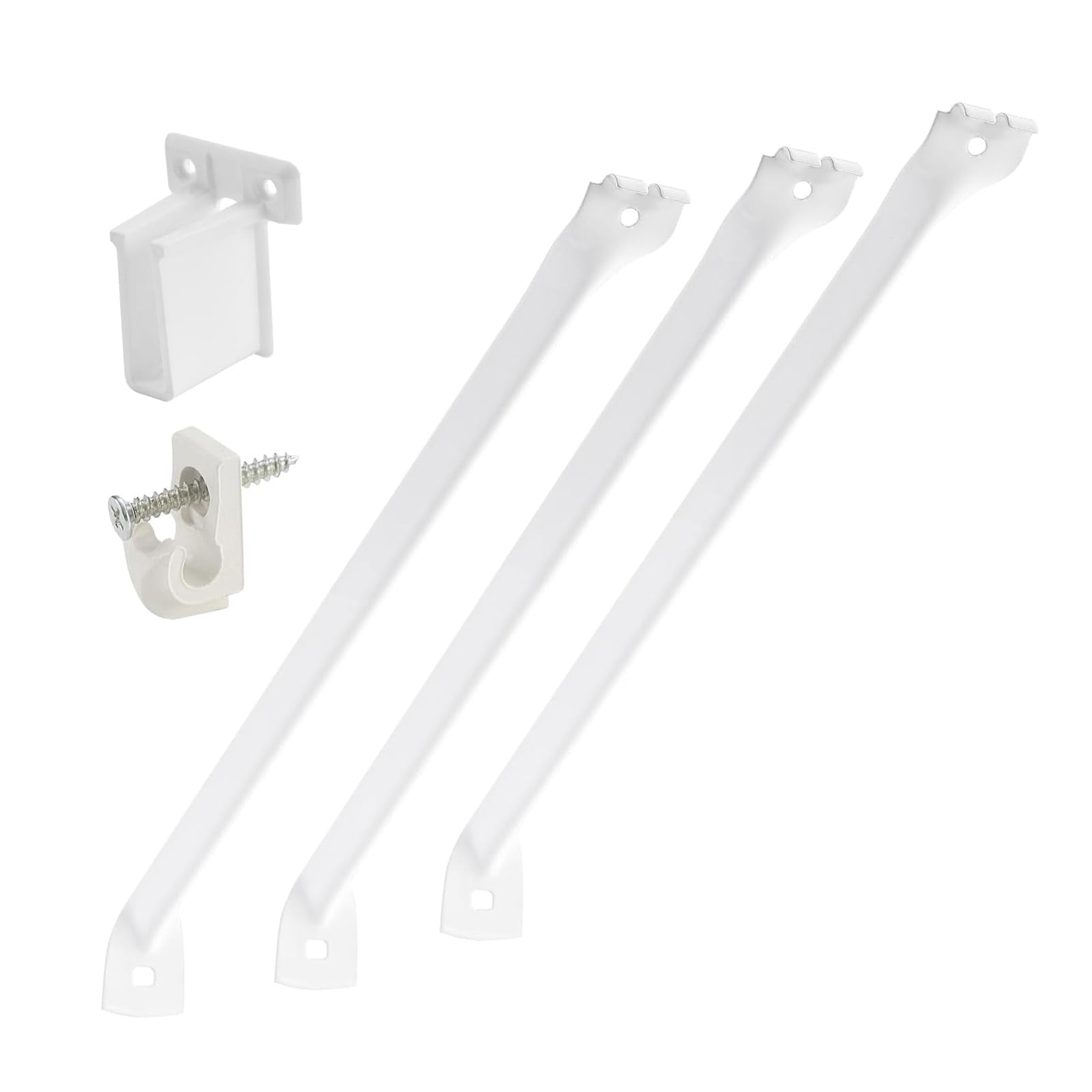 3 Piece Heavy Duty Closet Brackets for Wire Shelving Systems Triangular Structure Not Rust Coating Mounting Hardware Included Rustproof Wire Shelf Supports